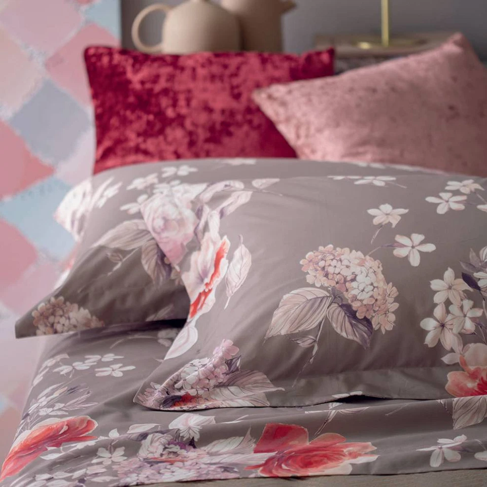 Lenzuola in percalle completo matrimoniale Alysee argento - Immagine 1 di 1