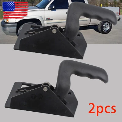 Juego de 2 pares de manijas interiores interiores negras para camioneta Silverado Foto 1 de 4