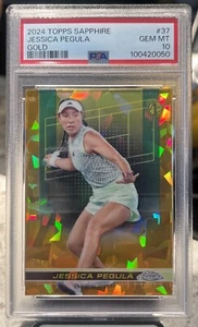 JESSICA PEGULA 2024 Topps Chrome Sapphire GOLD Refractor /50 1st RC PSA 10 #37 - Picture 1 of 2