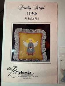 Sorority Angel Pattern With Embellishment Counted Cross Stitch - Picture 1 of 4
