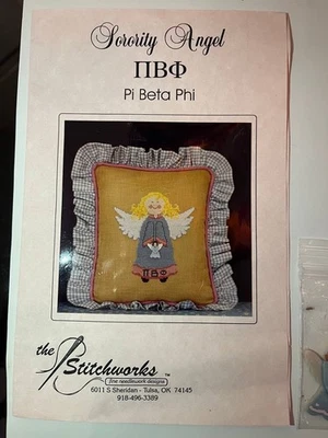 Sorority Angel Pattern With Embellishment Counted Cross Stitch - Image 1 of 4