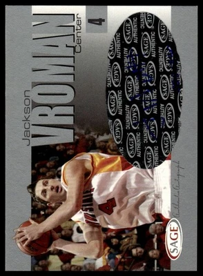 2004 SAGE #A35 Jackson Vroman Autographs Silver #/330 - Image 1 of 2