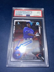 2016 VLADIMIR GUERRERO Bowman Chrome Autograph On Card Tru Auto Rookie Rc PSA 9 - Picture 1 of 2