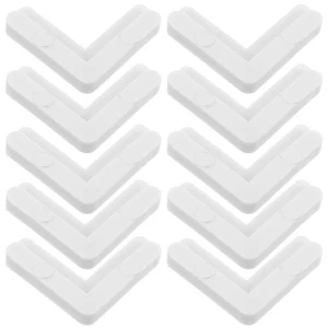 10 Pcs Plastic Window Screen Corners White Right Angle Bracket Support - Picture 1 of 10