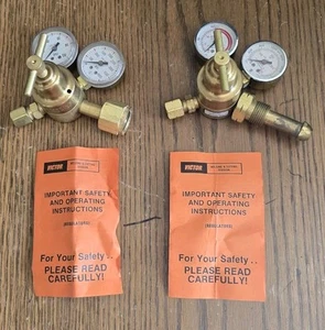 Victor Regulator Set SR5B Oxygen SR6B Acetylene For Welding Torch Made In USA - Picture 1 of 16