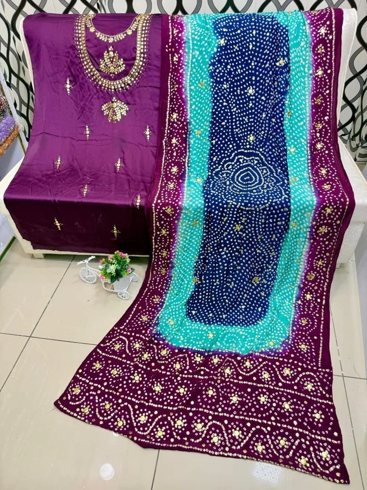 Coleção de casamento chunri feito à mão e trabalho mukesh dourado - Imagem 1 de 4