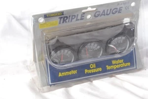 Trisco Triple Gauge P-41017 Ammeter Oil Pressure Water Temperature Gauges - Bild 1 von 7