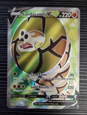 Pokemon- Sandaconda V 184/192- Rebel Clash- Full Art Ultra Rare Card - Image 1 of 3