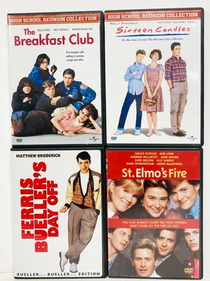 Breakfast Club DVD Lot Sixteen Candles Ferris Bueller's Day off St. Elmo's Fire - Image 1 of 4