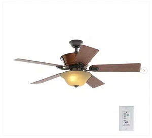 READ!! Hampton Bay Radcliffe 52” Indoor/Outdoor Natural Iron CeilingFan - Picture 1 of 13