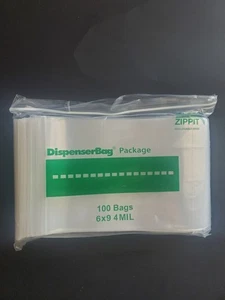 100 6 x 9 4MIL QSPAC Reclosable Cremallera Sello Bloqueo Superior Reloc Bolsas Transparentes 4 Mil - Imagen 1 de 1