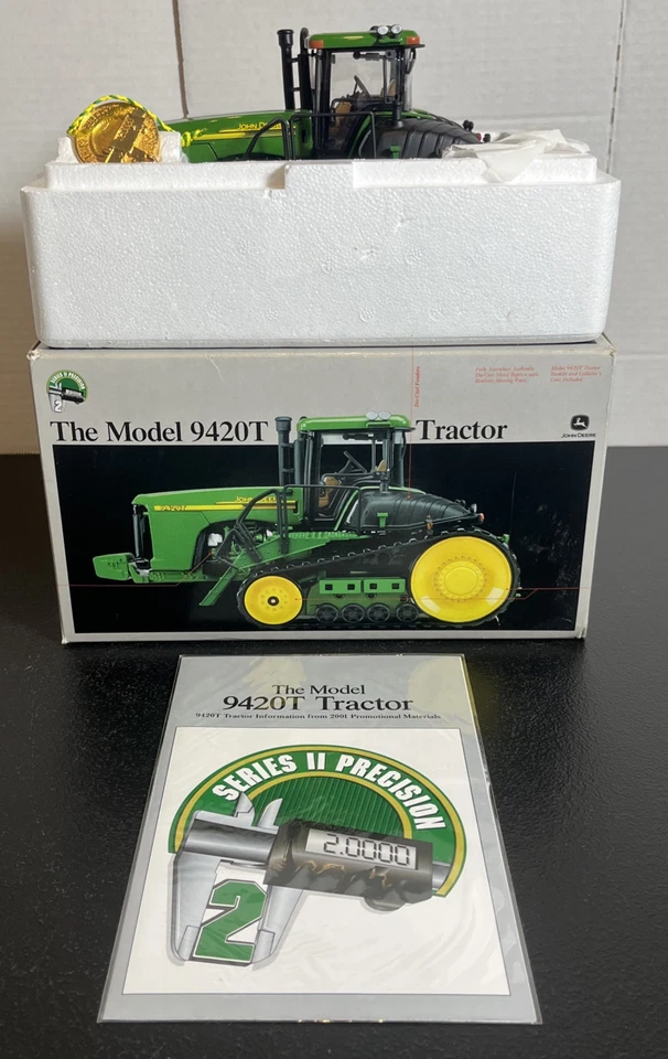 1/32 Ertl Farm Toy John Deere 9420T With Tracks DieCast Tractor Precision #2 - Image 1 of 4