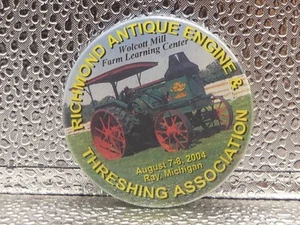 Richmond Antique Engine & Threshing Association August 7-8, 2004 Pinback Button - Picture 1 of 8