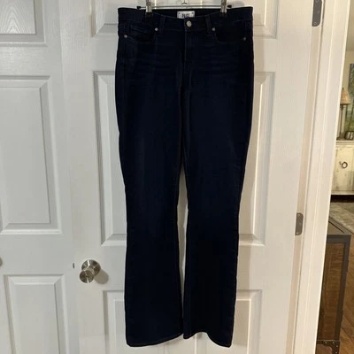 Paige Manhattan Bootcut Jeans Women's Size 31 Length 34’Dark Blue Stretch Denim - Image 1 of 4