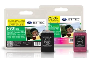 H901 Black & Colour JetTec Ink Cartridges to replace HP901 - Picture 1 of 1