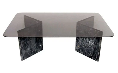 SOLO BASI PER TAVOLINO MARMO MASSA CARRARA no piano in vetro - Immagine 1 di 2