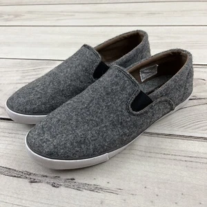 Woolrich Women's US 6 Grey Wool Slip-On Sneaker Loafer Tennis Shoe Flat - Picture 1 of 11