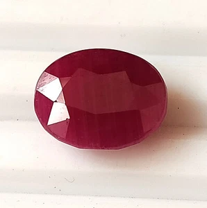 Oval Cut Ruby Natural Ruby Unheated/Untreated Ruby Loose Ruby Gemstone 6.55 Cts - Picture 1 of 7