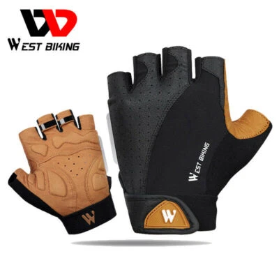 WEST BIKING Cycling Short Gloves Sports MTB Road Bike Bicycle Half Finger Gloves - Image 1 of 4