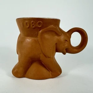 Taza elefante republicana Frankoma 1980 vintage terracota cerámica política republicana - Imagen 1 de 8