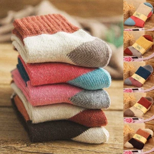 5 paia calze donna spesse lana termiche calde maglia nordica donna invernali - Foto 1 di 11