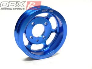 Polea de manivela OBX azul Underdrive 90-99 Eagle Talon Mitsubishi Eclipse 4G63T 2,0 L - Imagen 1 de 6