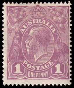 Australia Scott 22, Violet, Perf. 14 (1922) Mint H F-VF, CV $7.00 M - Picture 1 of 1