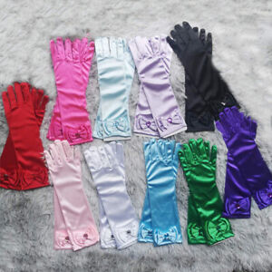 New Girls Princess Cosplay Kids Gloves Dress Up Gloves Lace Mitten Party Fashion