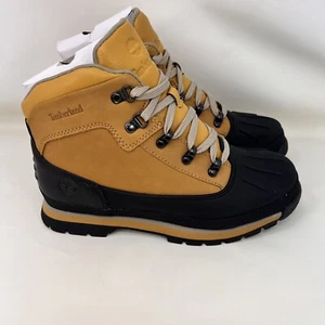 Timberland Euro Hiker Shell Toe Boots Brown Black Boys Size 6.5 / Women’s Size 8 - Picture 1 of 10