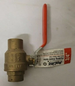 Kugelhahn, bleifreies Messing, Inline, 2 Stück, Rohrgröße 3/4 Zoll, Schweiß x Schweiß - Bild 1 von 2