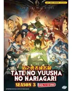 The Rising of the Shield Hero Season 3 (1-12End) Anime DVD English Dubbed - Picture 1 of 6