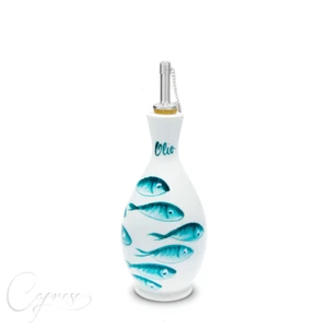 Bassano Ceramic Hand Painted Oil Bottle 17 CM 0,3L Capri Motif New - Picture 1 of 3