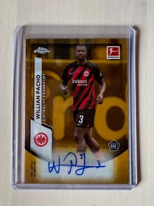 2023/24 TOPPS CHROME Bundesliga WILLIAN PACHO Rookie RC AUTO Gold 60 years - Picture 1 of 3