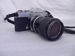 NIKON NIKKORMAT EL 35MM SLR FILM CAMERA With Zoom-NIKKOR 1:35 f=43mm f=86mm LENS - Picture 1 of 11