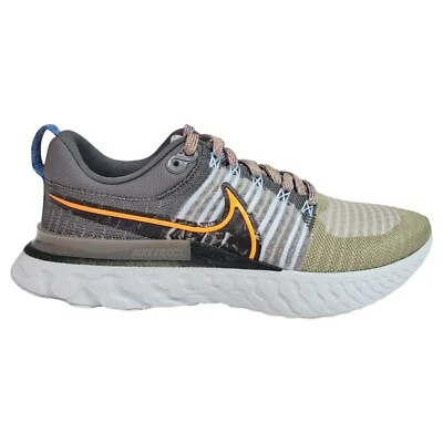 Nike Mens 9.5 React Infinity Run FlyKnit 2 MFS Light Bone Gray Shoes DC4577-001 - Image 1 of 4