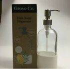 Grove Co Dish Soap Glass Dispenser with White Protective Silicone Sleeve B307