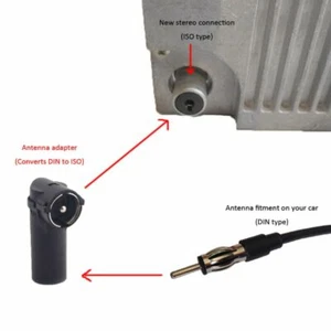 Autoradio Antennenwandler Adapter DIN Stecker Stecker AUF ISO Stecker Stecker  - Bild 1 von 4