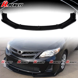 Glossy Black Front Bumper Lip Splitter Spoiler Body Kit For Toyota Corolla 07-12 - Picture 1 of 8