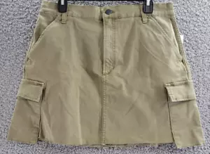 Joe's Jeans The Cargo Skirt Women's 31 Capers Raw Hem Pockets Button Zip Closure - Picture 1 of 12