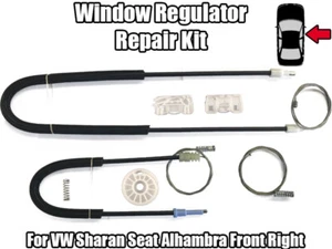 1x Window Regulator Repair Kit For VW Sharan Seat Alhambra Front Right - Picture 1 of 4