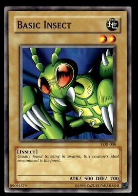 Tarjeta Yugioh común insecto básico LOB-008 Foto 1 de 2