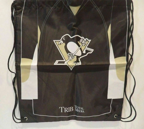 Pittsburgh Penguins Drawstring Backpack SGA BRAND NEW + 2009 Cup Parade DVD Cover