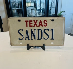 Vintage Personalized Texas License Plate “SANDS1”  - Picture 1 of 5