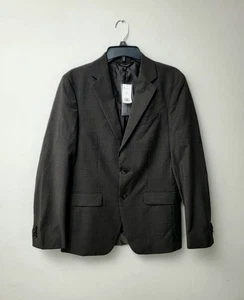 Banana Republic 38R schmal 100 % italienische Wolle braun Micro kariert Blazer neu mit Etikett MANGEL - Bild 1 von 9
