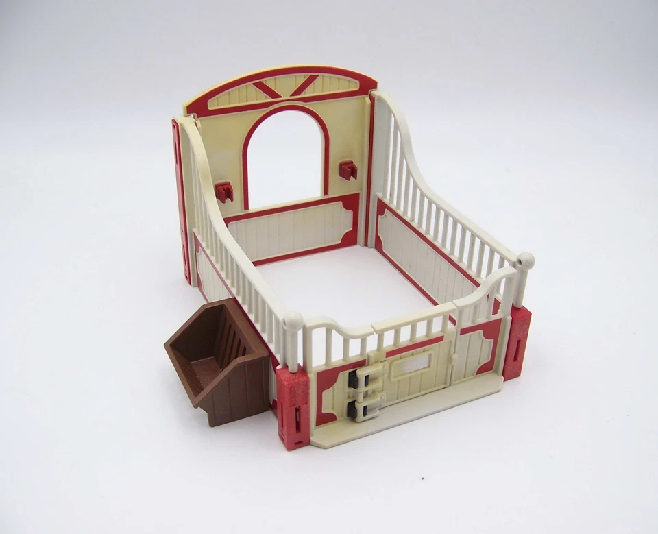 PLAYMOBIL (T2254) EQUESTRE - Box Rouge & Blanc pour Cheval 5107 5108 Jauni - Photo 1/1