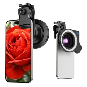 APEXEL verbessertes professionelles Makroobjektiv für Smartphone mit Ringlicht - Bild 1 von 9