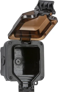 OUTDOOR IP66 1G EMPTY ENCLOSURE BLACK/SMOKED BLACK FINISH - Picture 1 of 1