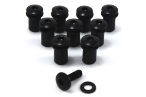Carenado y perno de pantalla Ducati negro aluminio m4 tornillo y tuercas de pozo de goma x10 - Imagen 1 de 4