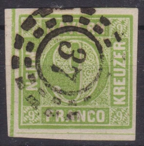 = AD Bayern Mi. 5 Type I gest. oMR "Bayreuth", Kat. 130€= - Picture 1 of 1