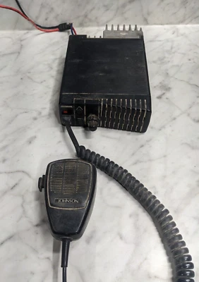 Radio Challenger bidireccional Johnson EF de colección UHF con micrófono y alimentación ~ ENCENDIDO ~ ~ Foto 1 de 4